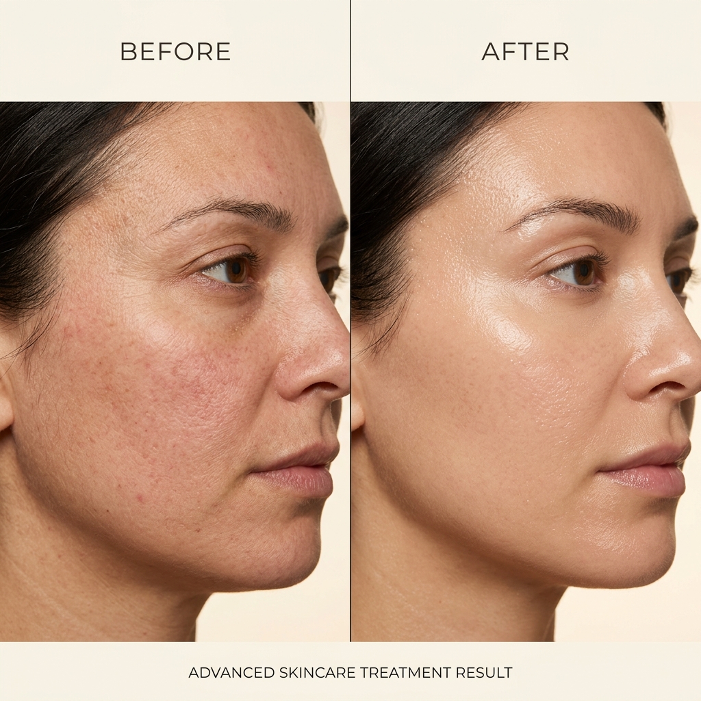 Antes e Depois de Skincare Avançado